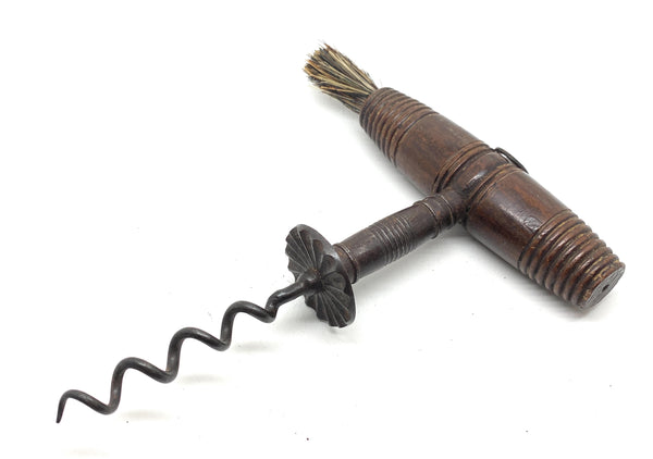 A Nice Antique 19th Century Corkscrew and Brush No 3