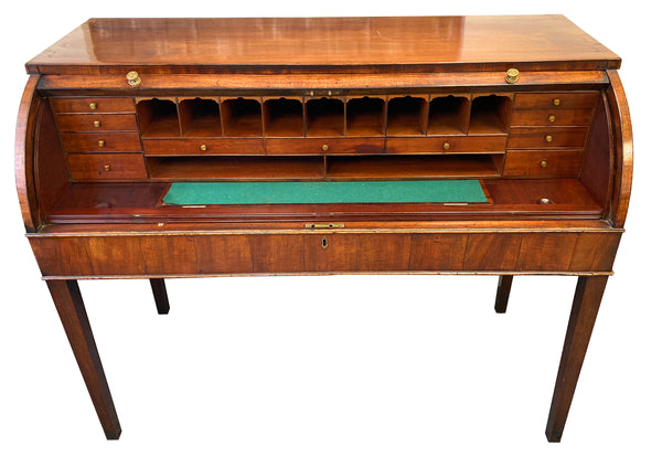 1820's Regency Mahogany Roll Top Desk