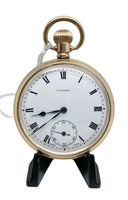 A Working  Gold Plated Open Faced Top Winding Pocket Watch Cyrano 7 Jewel