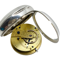 A Nice Working 1878 Silver Cased Fusee Pocket Watch Barnly & Rust of Hull
