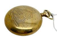 A Working Brass Railway 1880? N H Watch Co Top Winding Pocket Watch