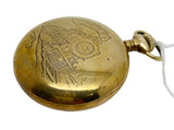 A Working Brass Railway 1880? N H Watch Co Top Winding Pocket Watch