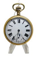 A Working Brass Railway 1880? N H Watch Co Top Winding Pocket Watch