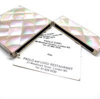 19th Century Mother of Pearl Calling Card Case With Vintage Cards.