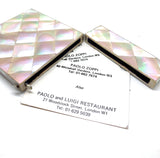 19th Century Mother of Pearl Calling Card Case With Vintage Cards.