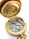 Gold Plated Painted Dial Open Faced 70mm Goliath Doxa Pocket Watch